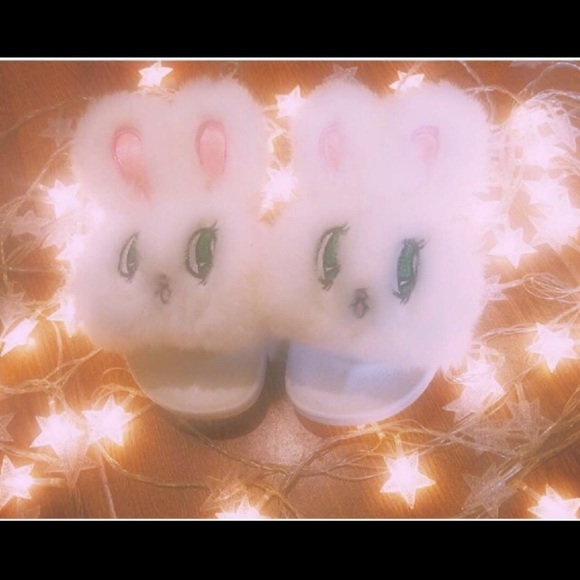 Lazy Oaf Shoes - NWOT Rare Lazy Oaf Bunny Slippers Esther Loves You